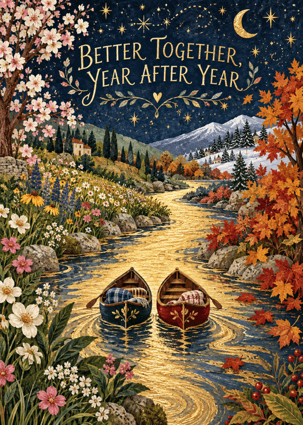 Anniversary card cover artwork