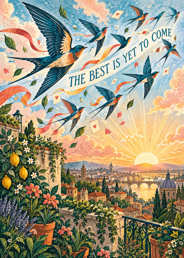 Farewell card cover artwork