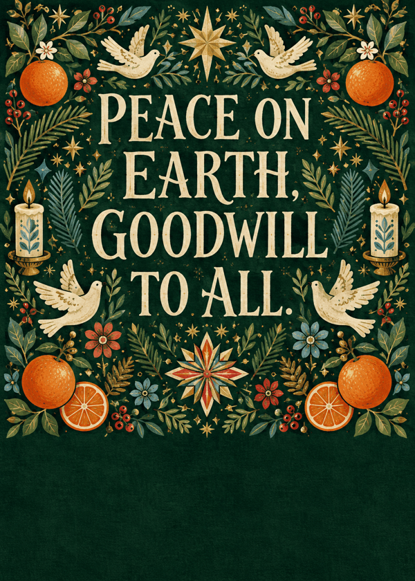 Holiday card cover artwork